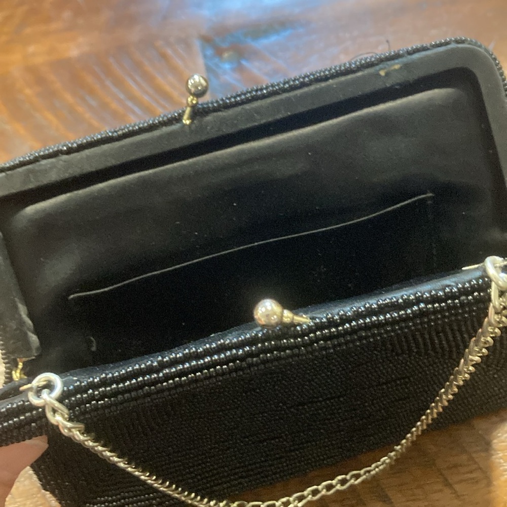 vintage Walborg black beaded evening bag - Picture 4 of 9